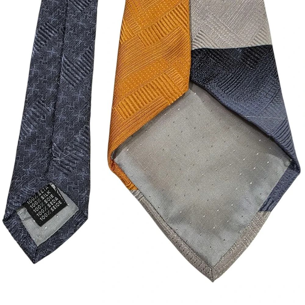ENRICO VENTURI‎ Silk Tie Geometric Pattern Made in Italy Men's Necktie Designer